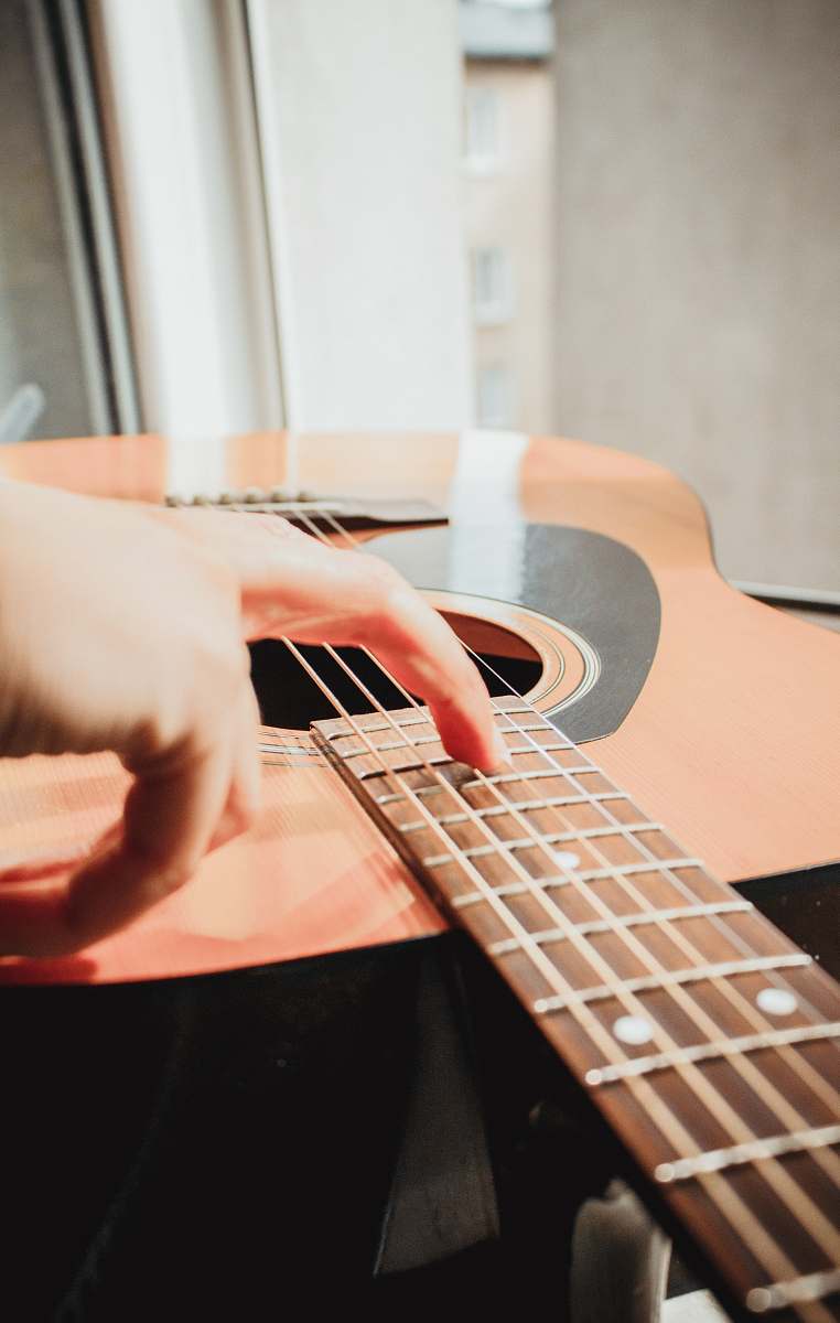 guitar person holding guitar leisure activities